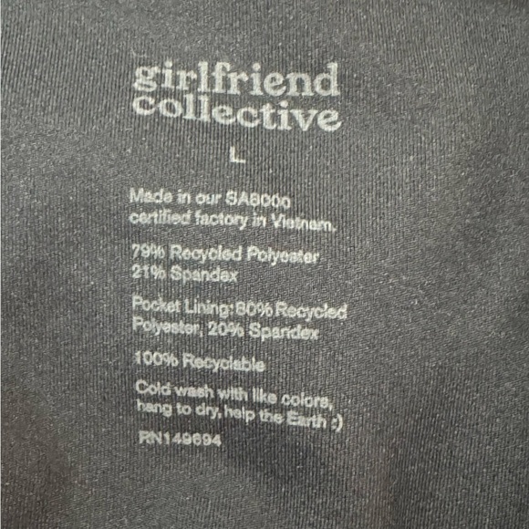 Girlfriend Collective Tommy Dress Navy Blue Size Large Activewear Casual - Picture 10 of 12